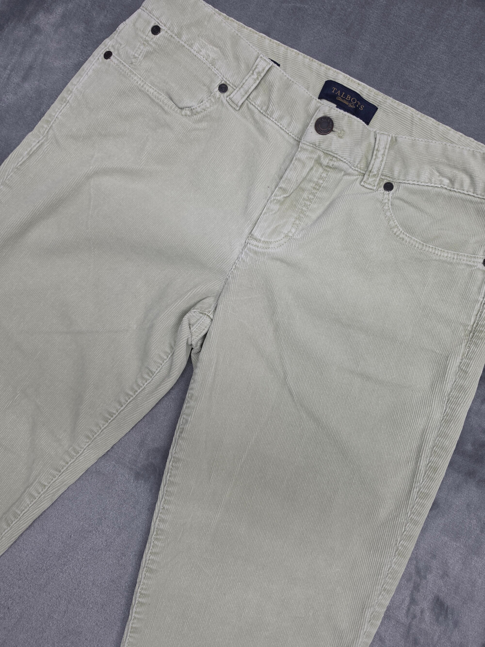 Talbots Corduroy Pants light green Straight Leg Size 8